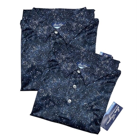 Men’s All-over Confetti Print Short Sleeve Golf Polo Shirt 2-Pack Size S - Picture 1 of 5